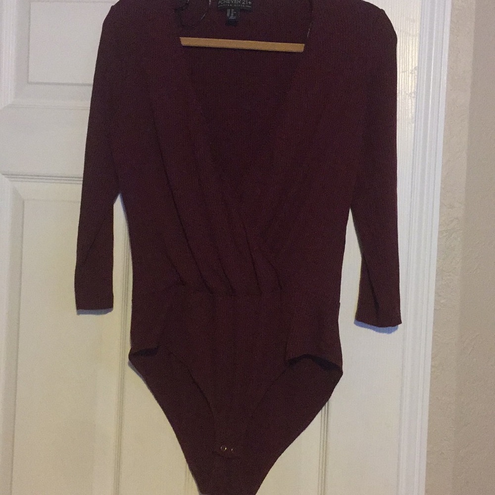 Forver 21 maroon body suit